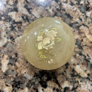 Vintage Alabaster Trinket Box